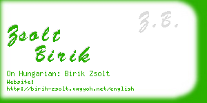 zsolt birik business card